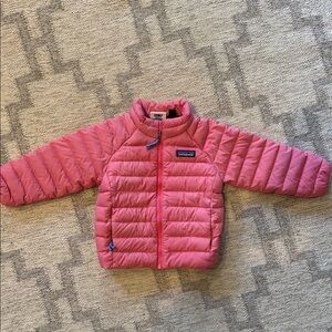 Patagonia pink puffer jacket toddler 2t